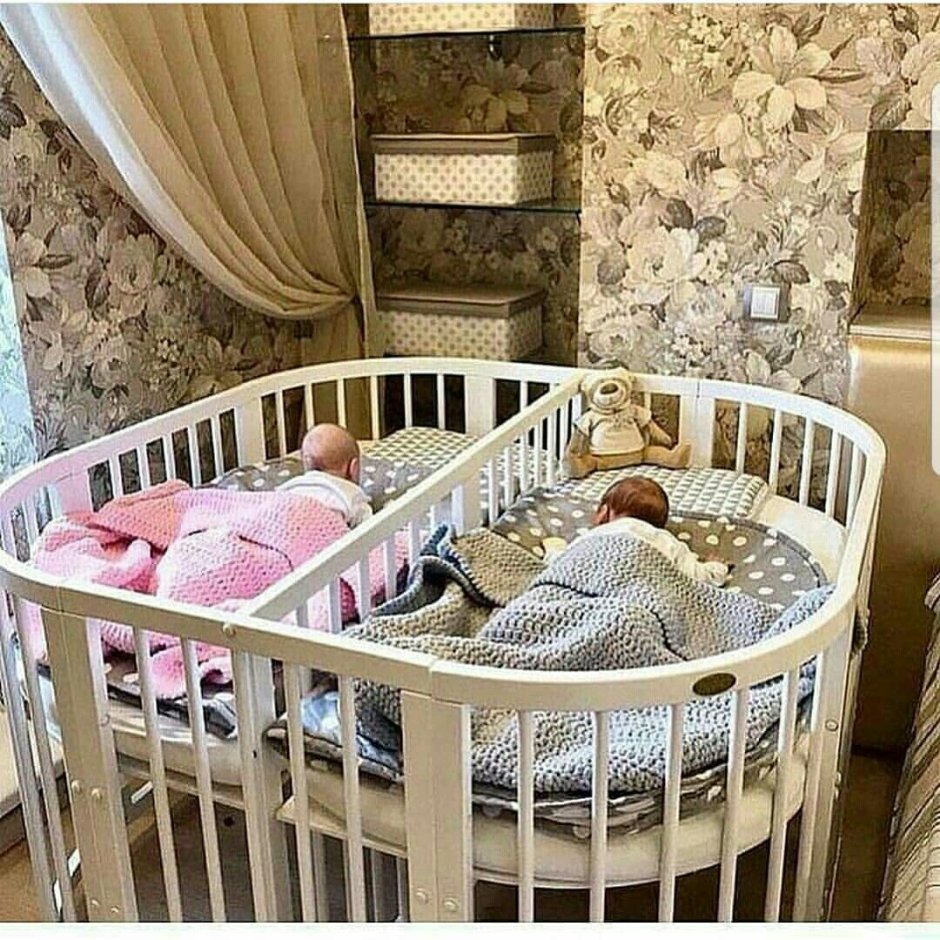 детская кровать для новорожденных двойняшек