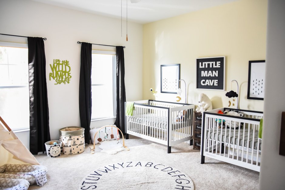 Комната для новорожденных мальчиков двойняшек