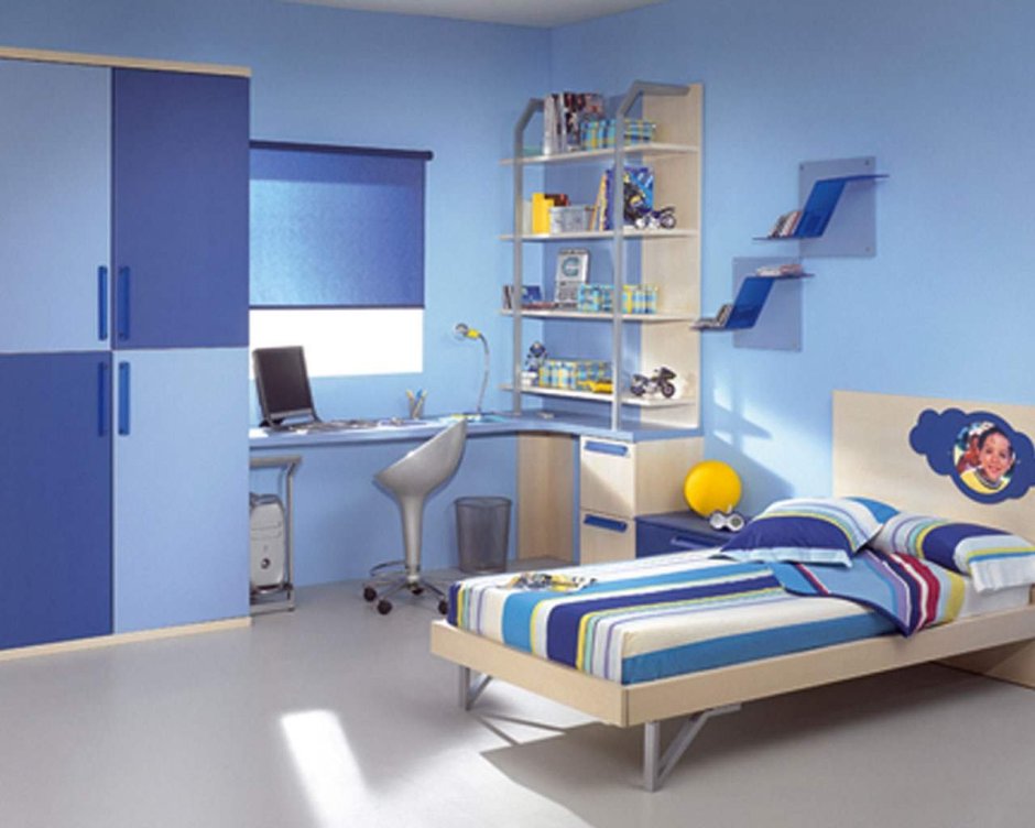 Синяя комната для девочки подростка