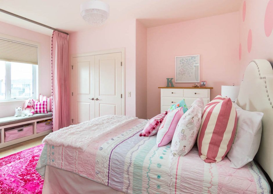 Дизайн спальни в розовых тонах (67 фото)