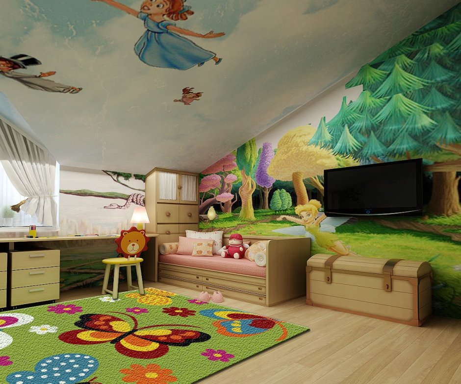 Разноцветная детская комната