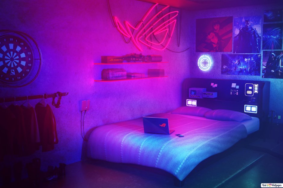 Комната неон