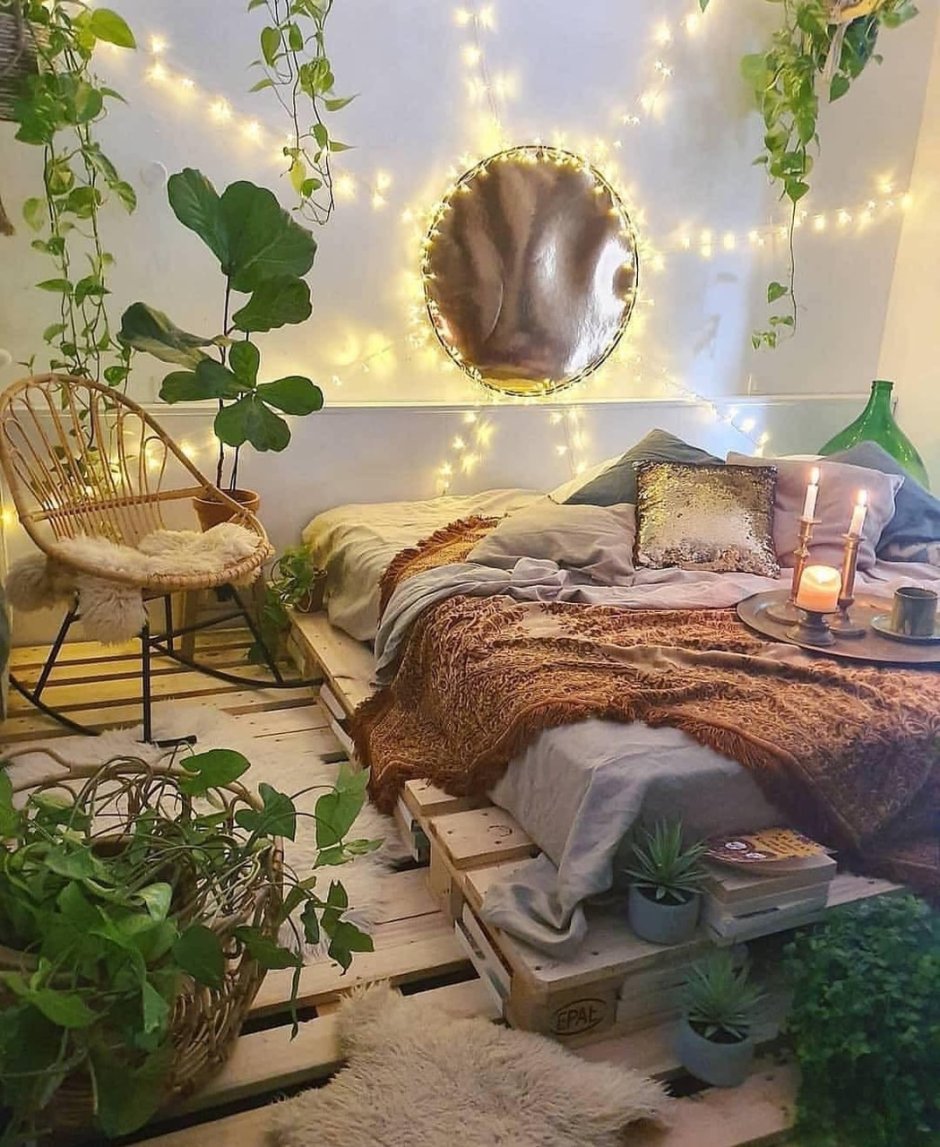 Спальня в стиле природы