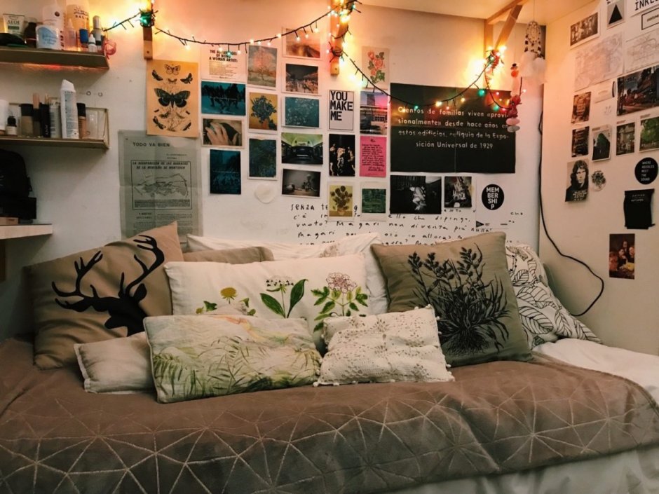 Уютная комната в стиле гранж