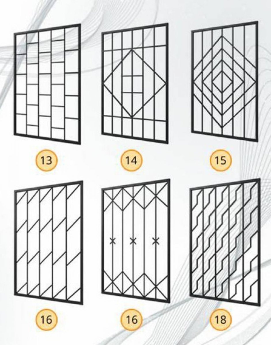 Дизайн решеток на окна (63 фото)