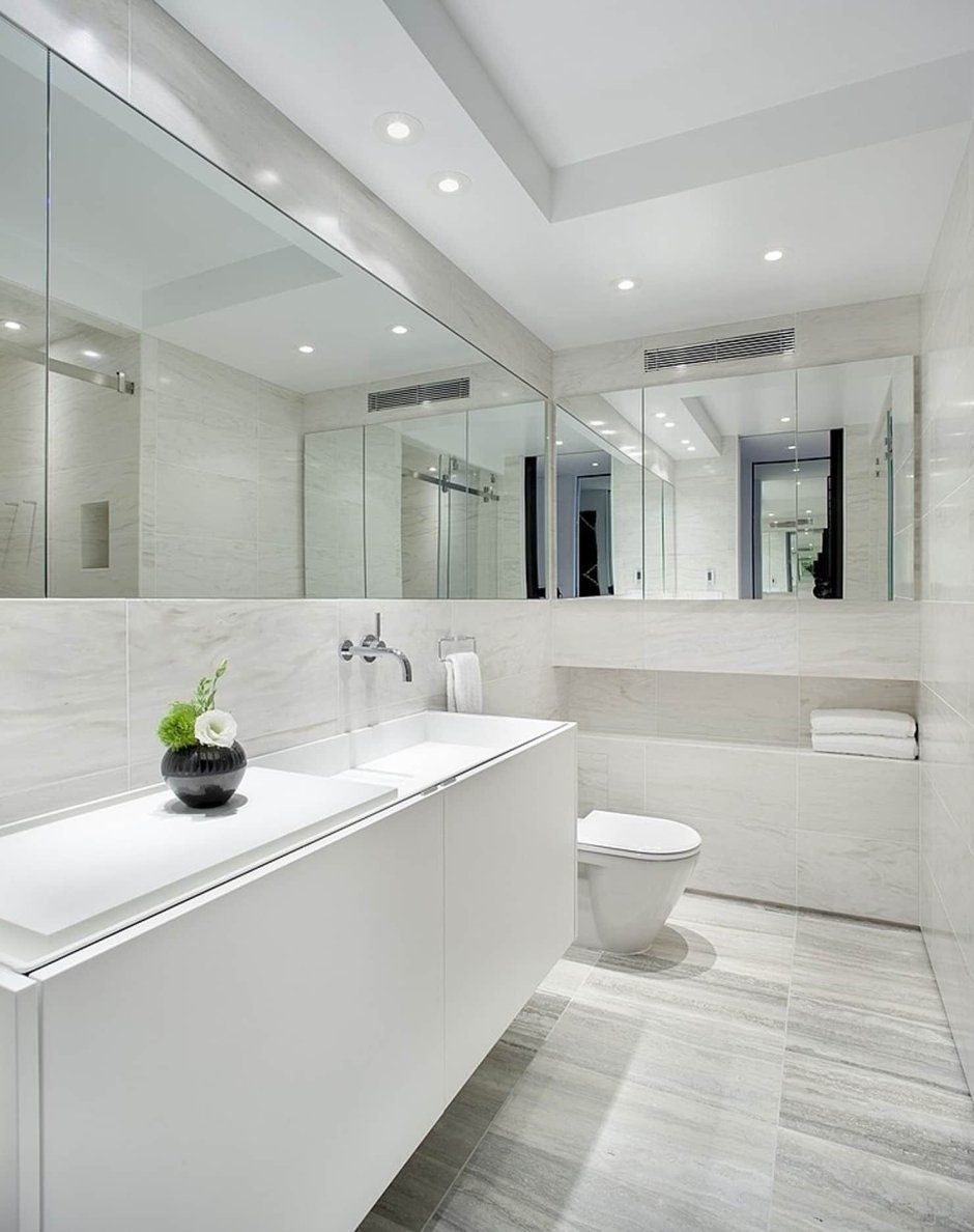 Белая ванная комната дизайн (66 фото)