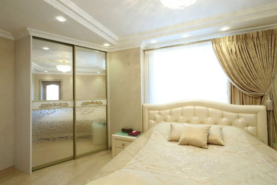 Дизайн спальни со шкафом купе (65 фото)