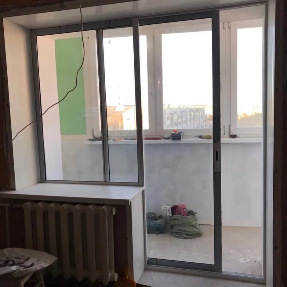 Французское окно вместо балконного блока