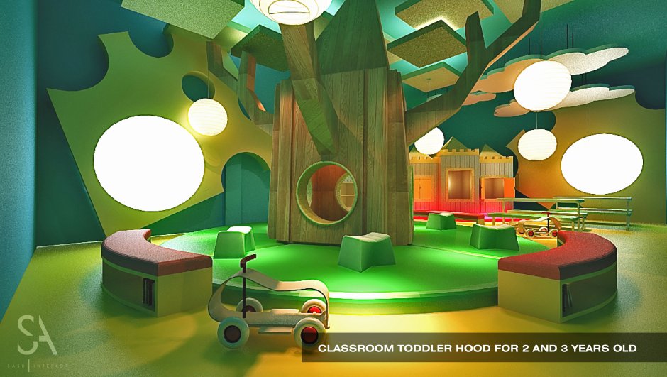 Комнаты детского сада будущего