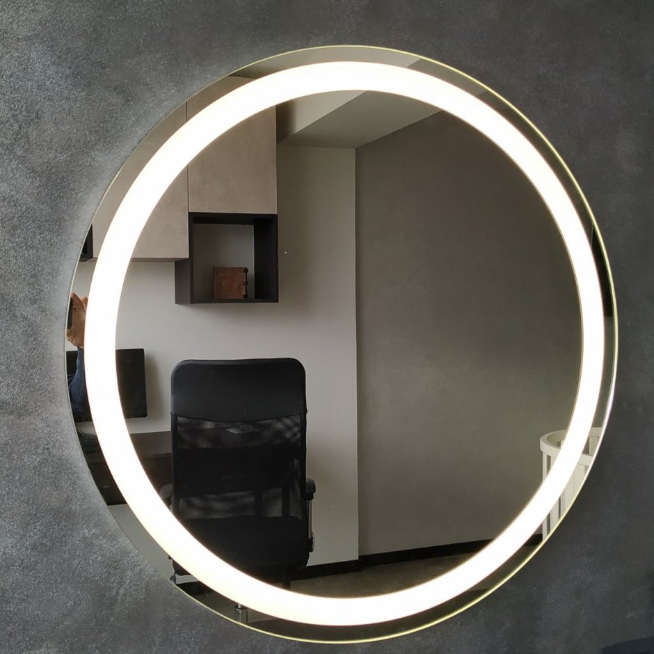 Круглое зеркало в интерьере