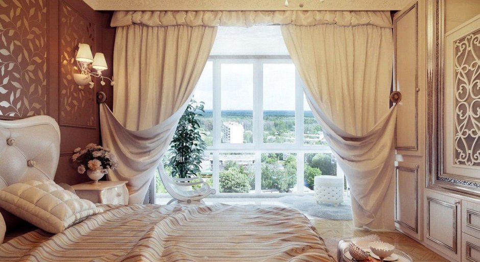 Красивые шторы в спальню