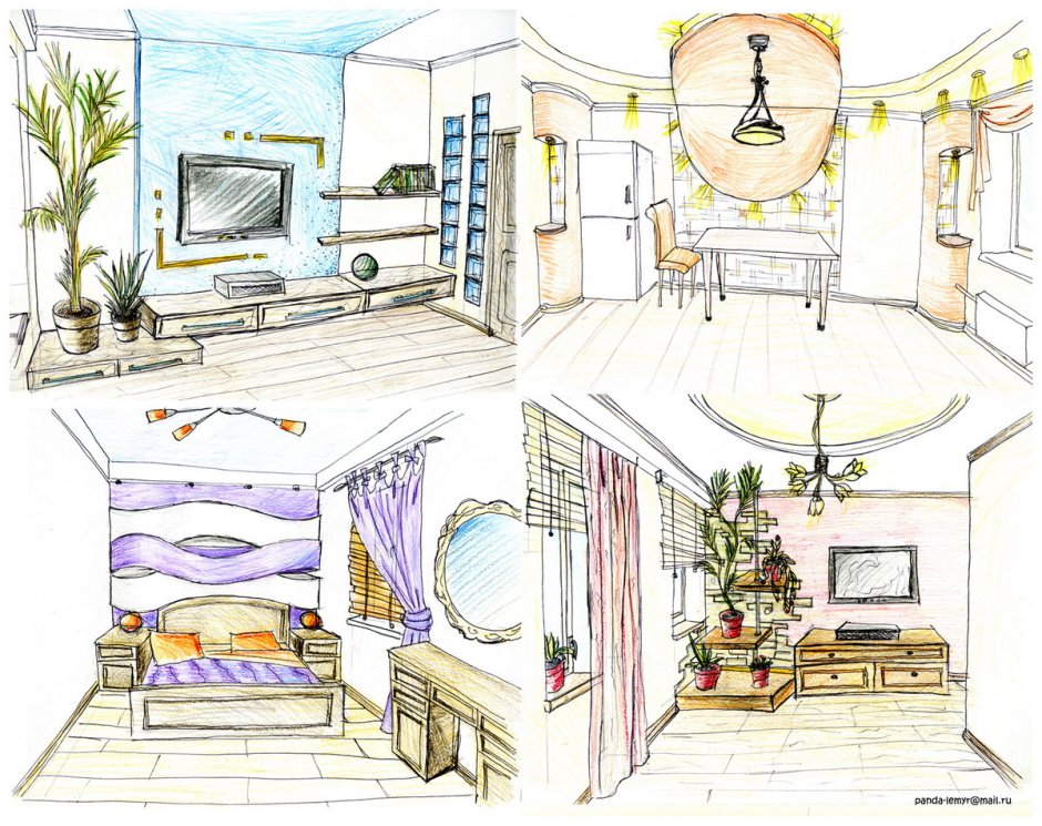 Комната девочки подростка рисунок