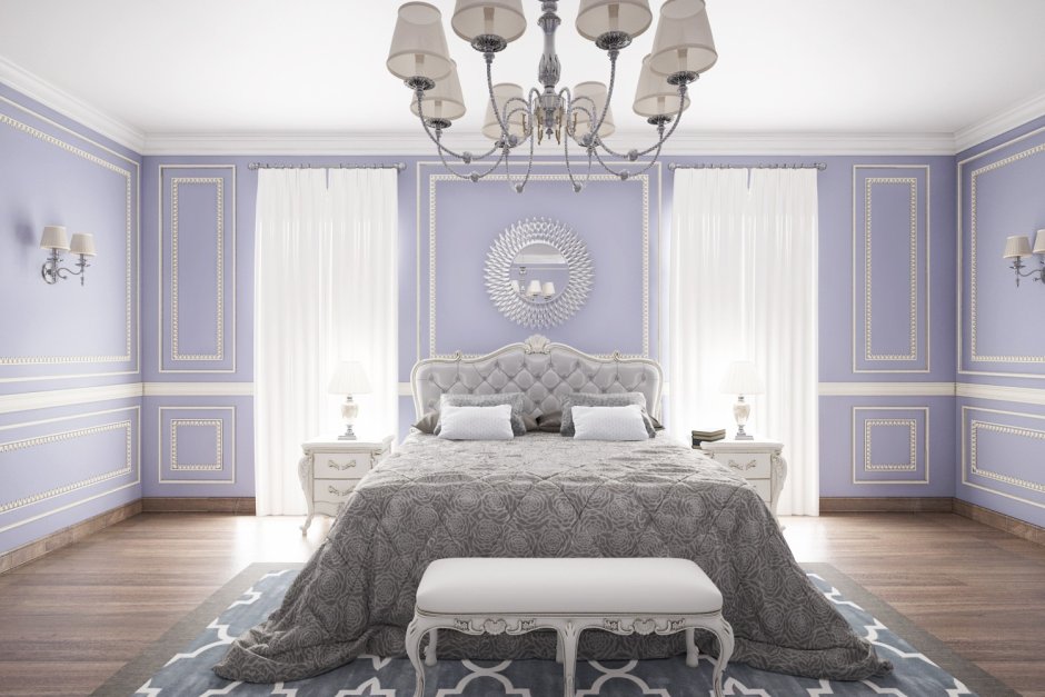 Светлые спальни в классическом стиле