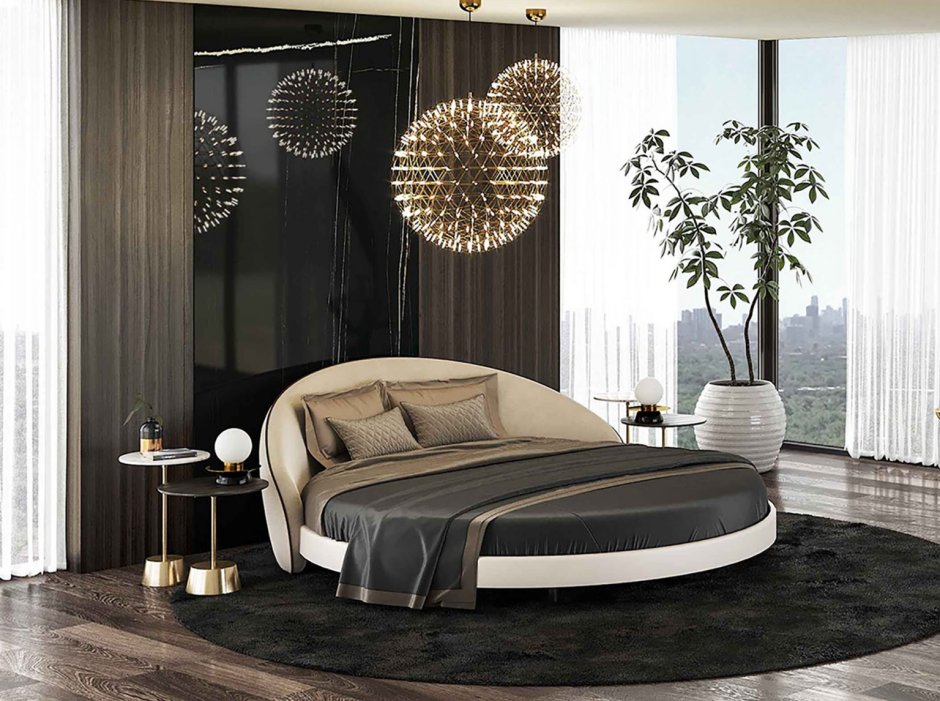 Дизайнерская круглая кровать