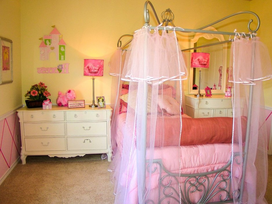 Кроватка с балдахином для девочки от 3 лет