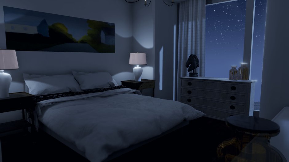 Эстетика комнаты ночью