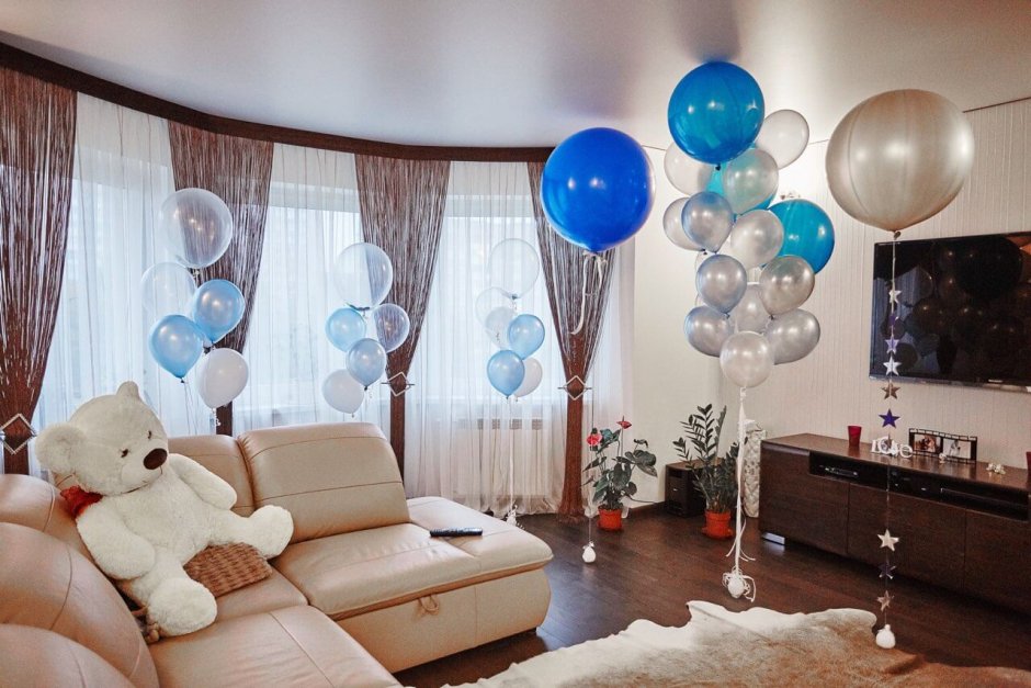 Украшение квартиры шарами на день рождения