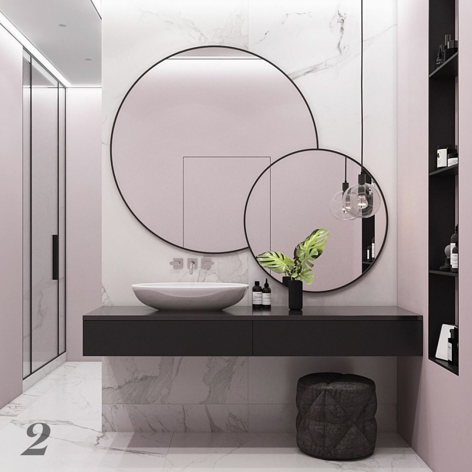 Зеркало в ванную современный стиль