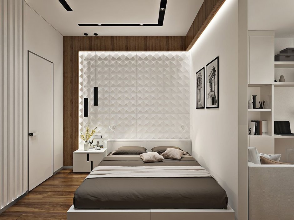 Небольшая спальня в современном стиле