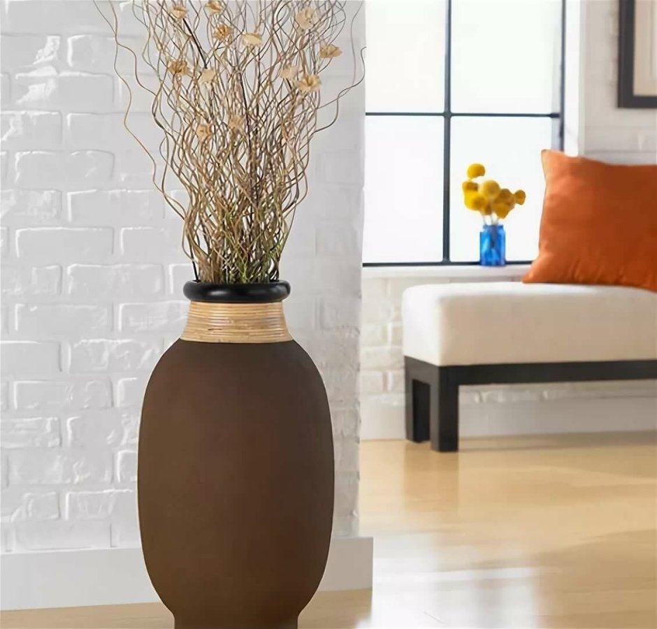 Современные напольные вазы для интерьера