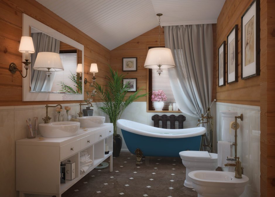 Маленький ванная комната в деревянном доме (67 фото)