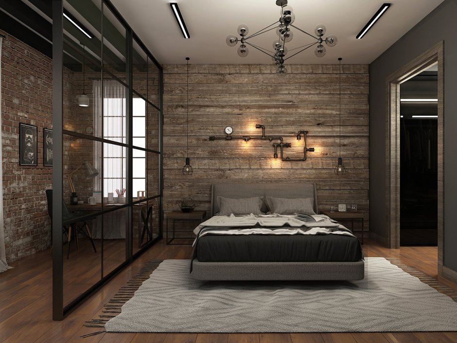 Интерьер в стиле Индастриал Шик