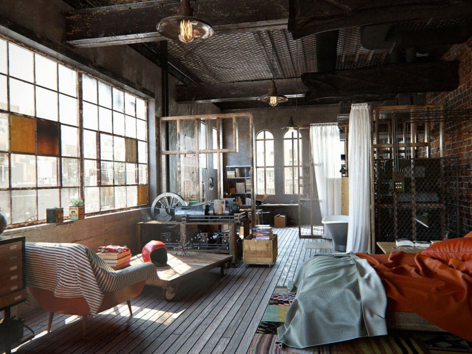 Дом индустриал в стиле лофт