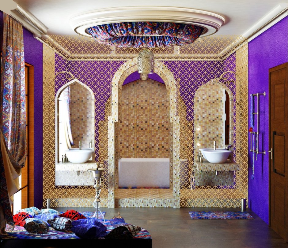 Ванная комната в Этнико Восточном стиле