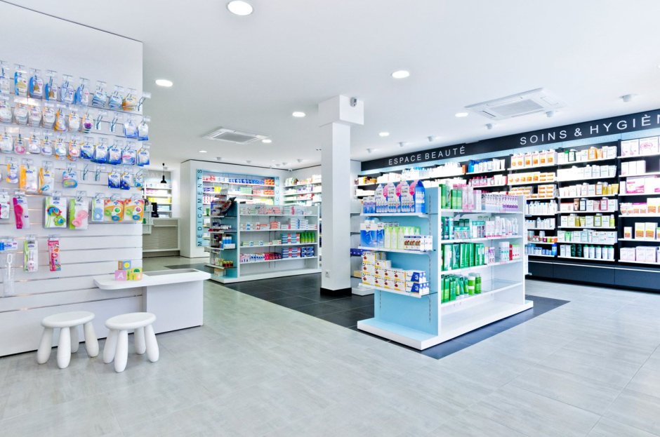 Интерьер аптеки будущего