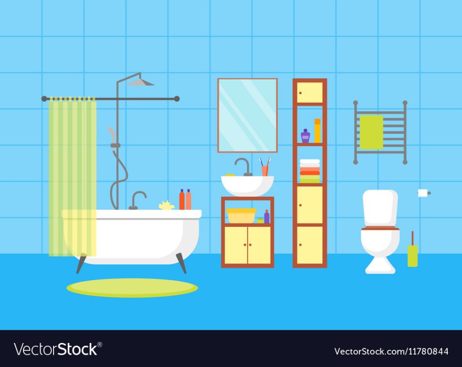 Дизайн проект ванной комнаты схема