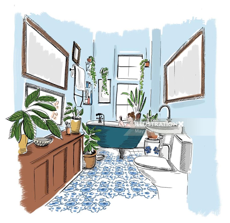 Ванная комната иллюстратор