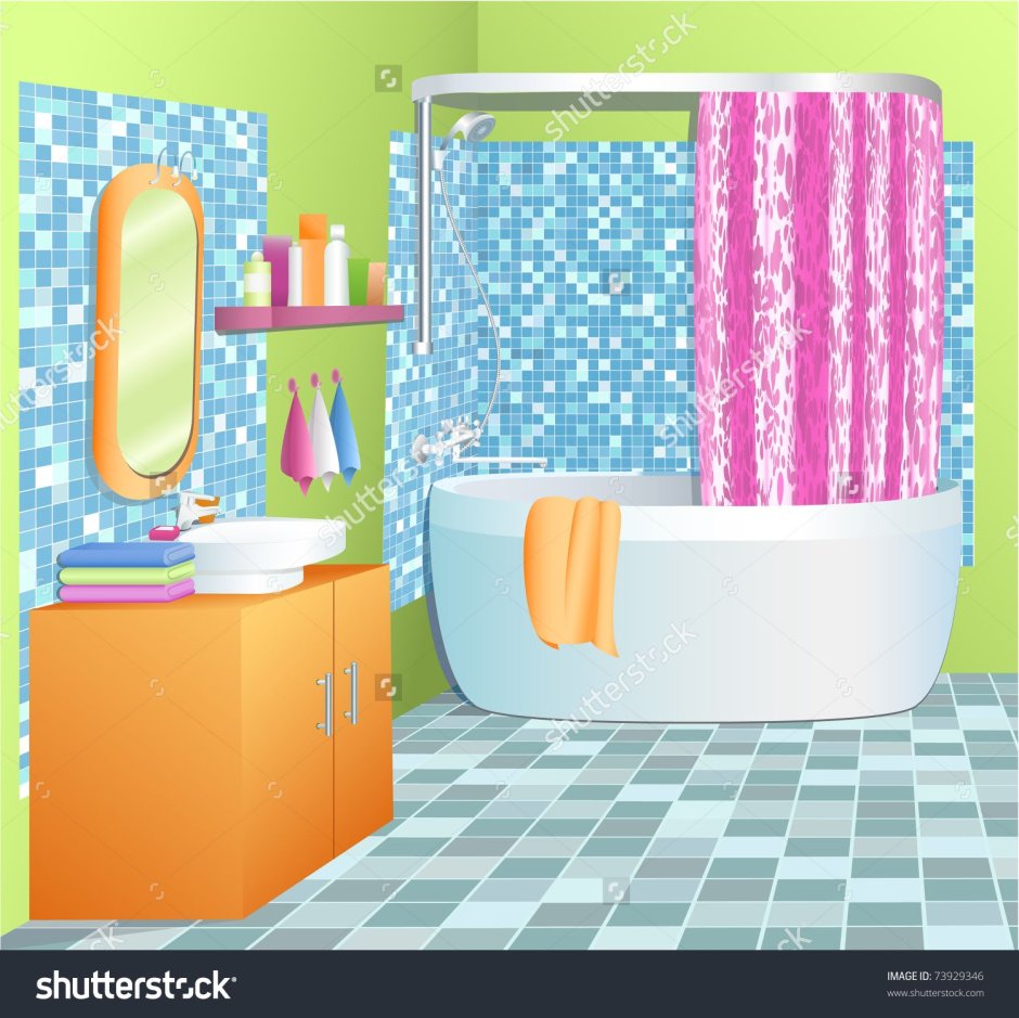 Картина ванная комната для детей