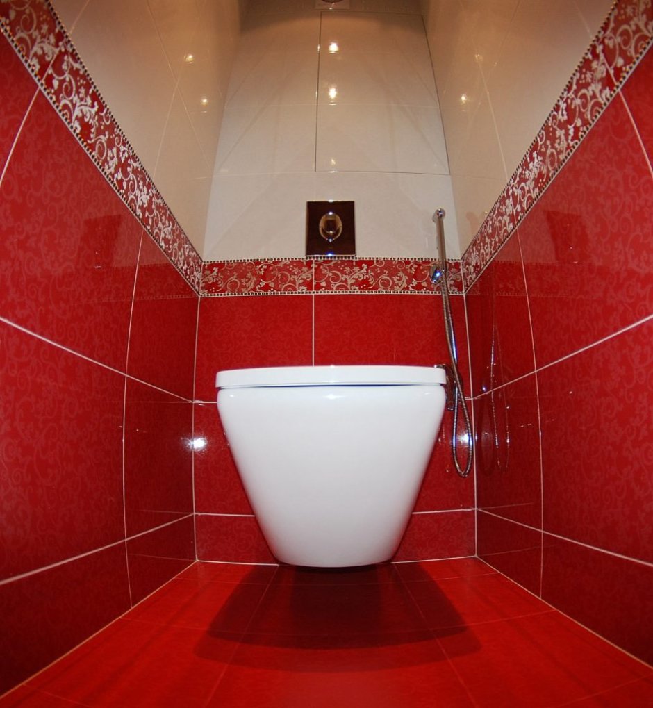Красные туалеты интерьер