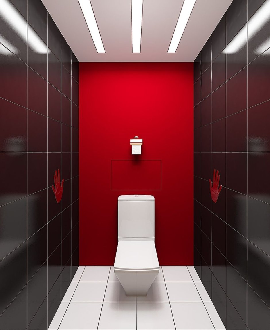 Туалет в Красном цвете