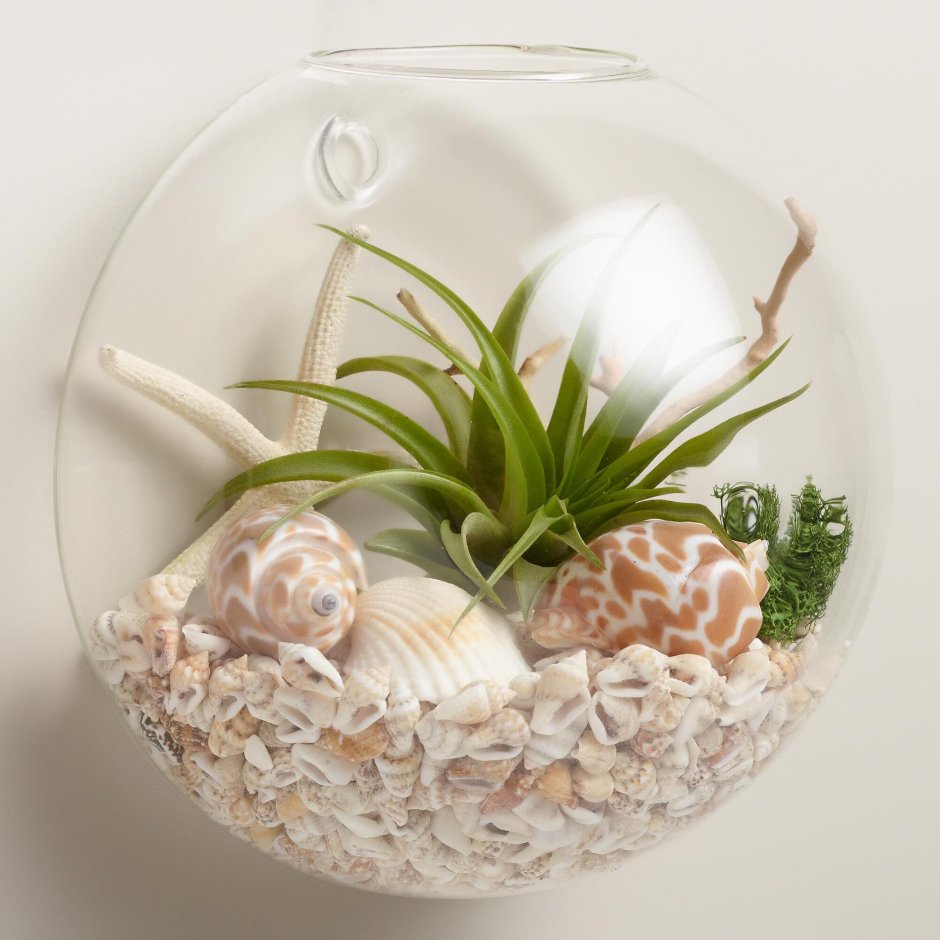Современная стеклянная ваза