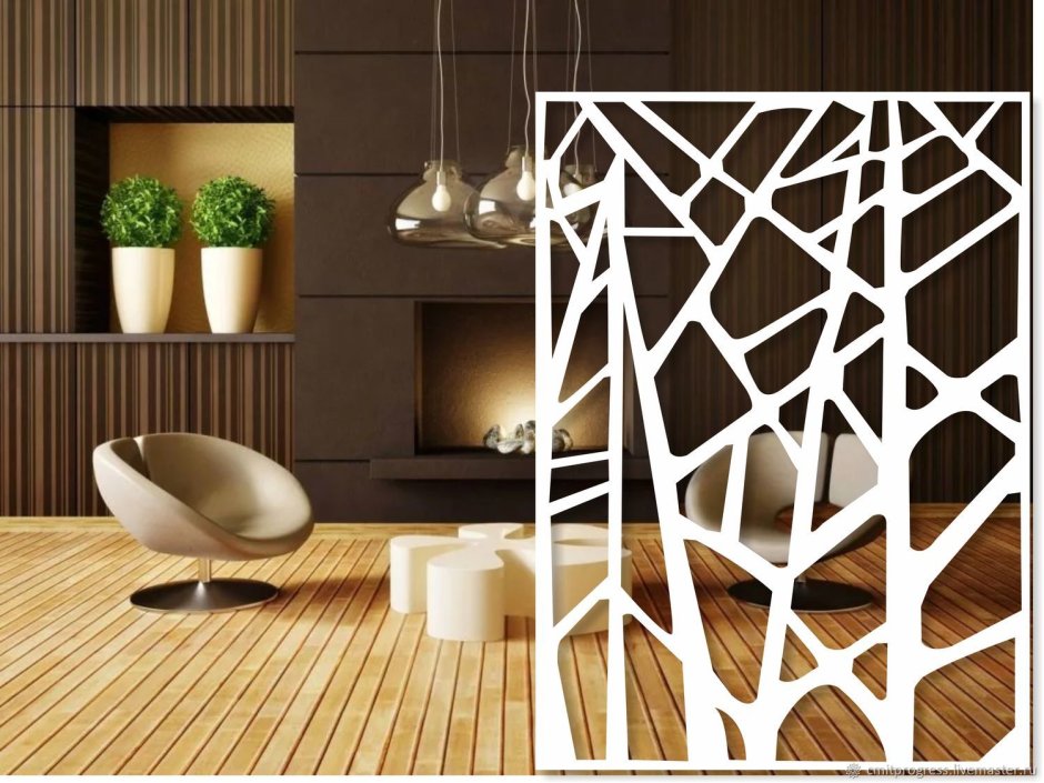 Декоративная деревянная решетка на стену
