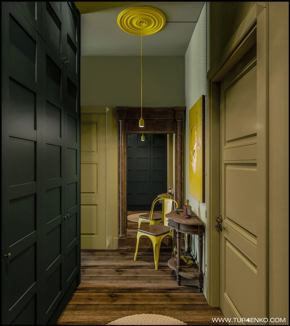 Оливковый цвет в лофте