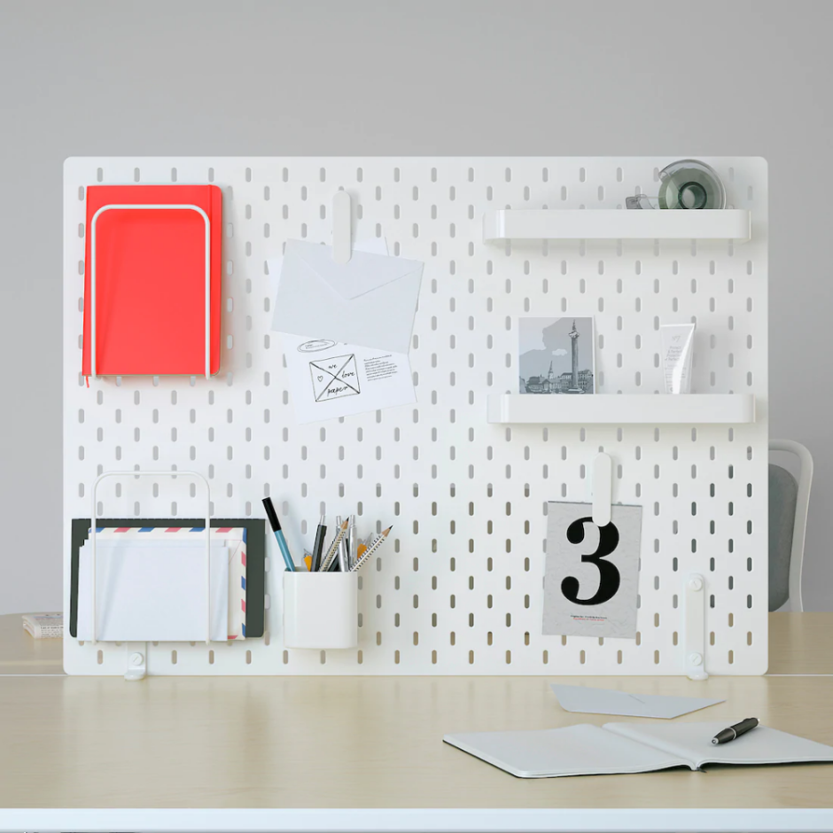 White Pegboard Wall texture