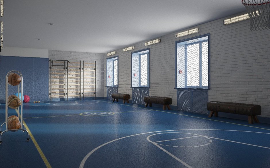 Дизайн спортивного зала в школе (60 фото)
