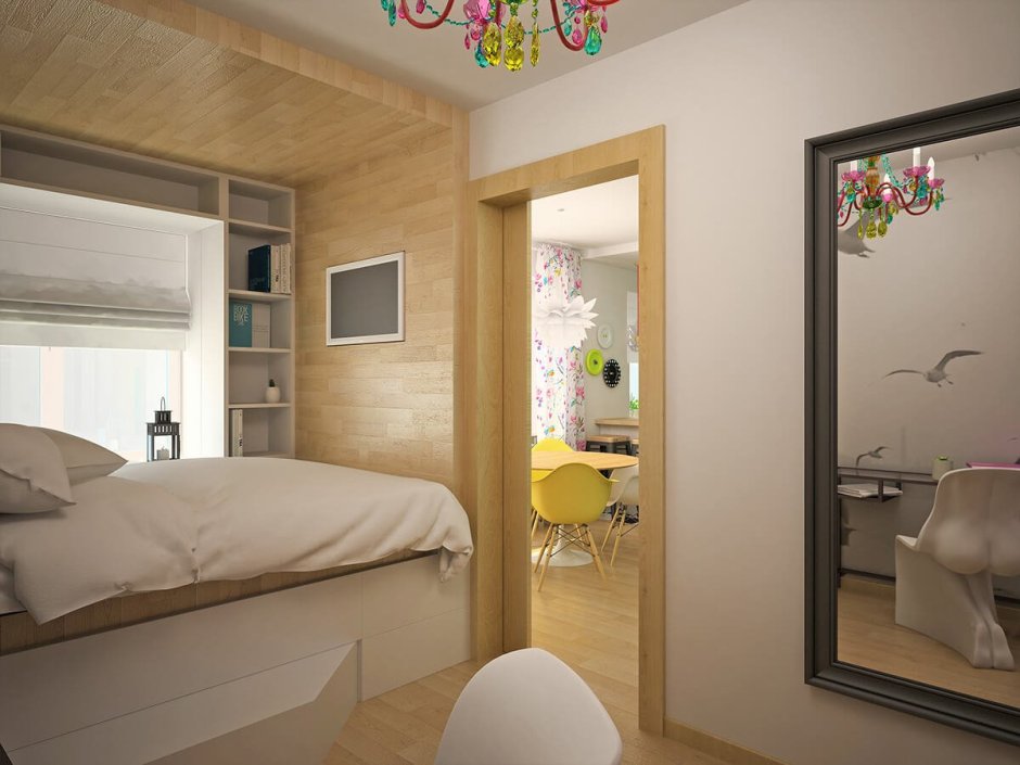 Дизайн двухкомнатной хрущевки со смежными комнатами (66 фото)