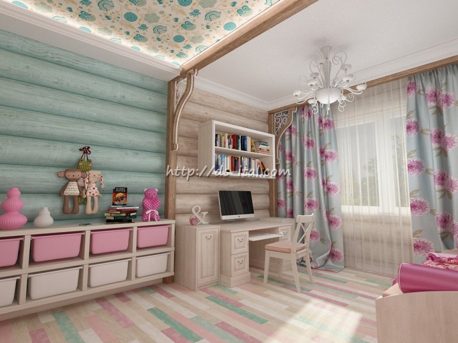 Детская комната в деревянном доме