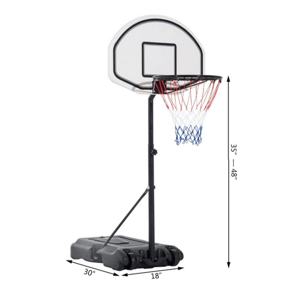 Баскетбольный щит с кольцом 1066 (80х60см