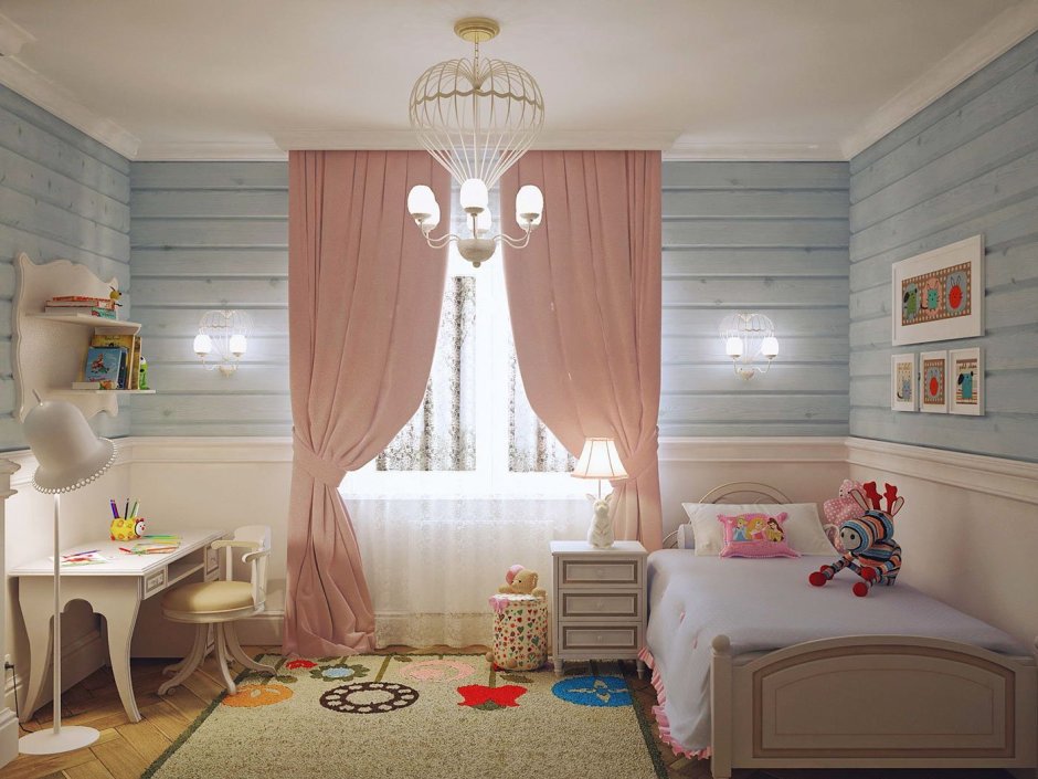 Детская комната в доме из бруса (70 фото)