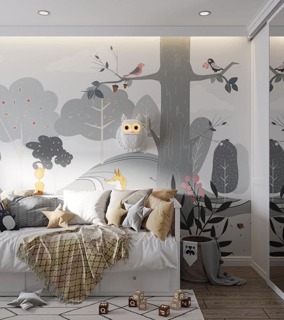 Дизайн комнаты с птичками