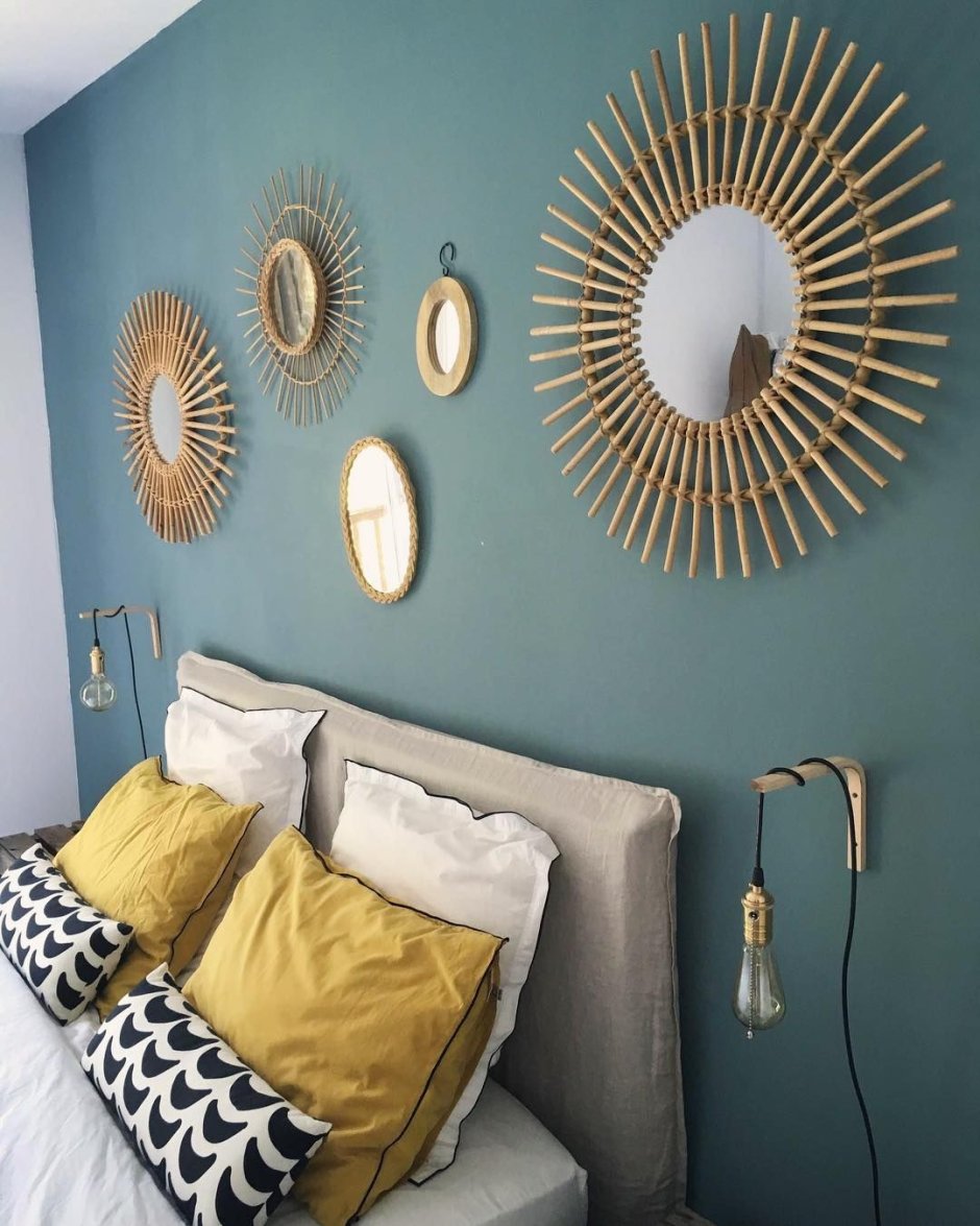 Сине-зеленый цвет в интерьере