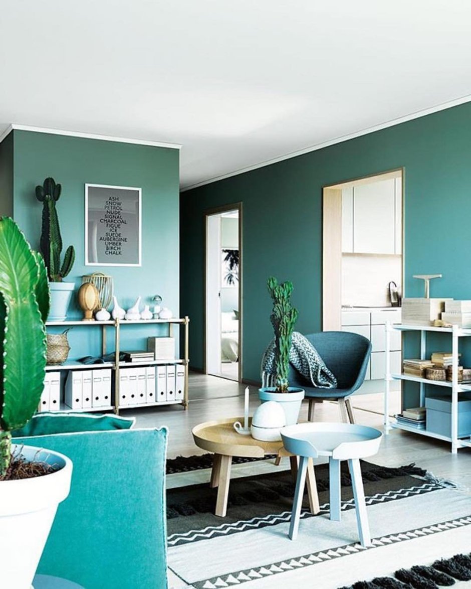 Teal + Copper Interior
