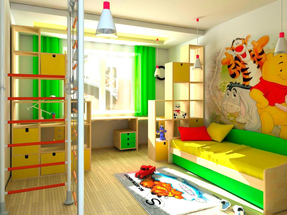 Интерьер детской комнаты для школьника