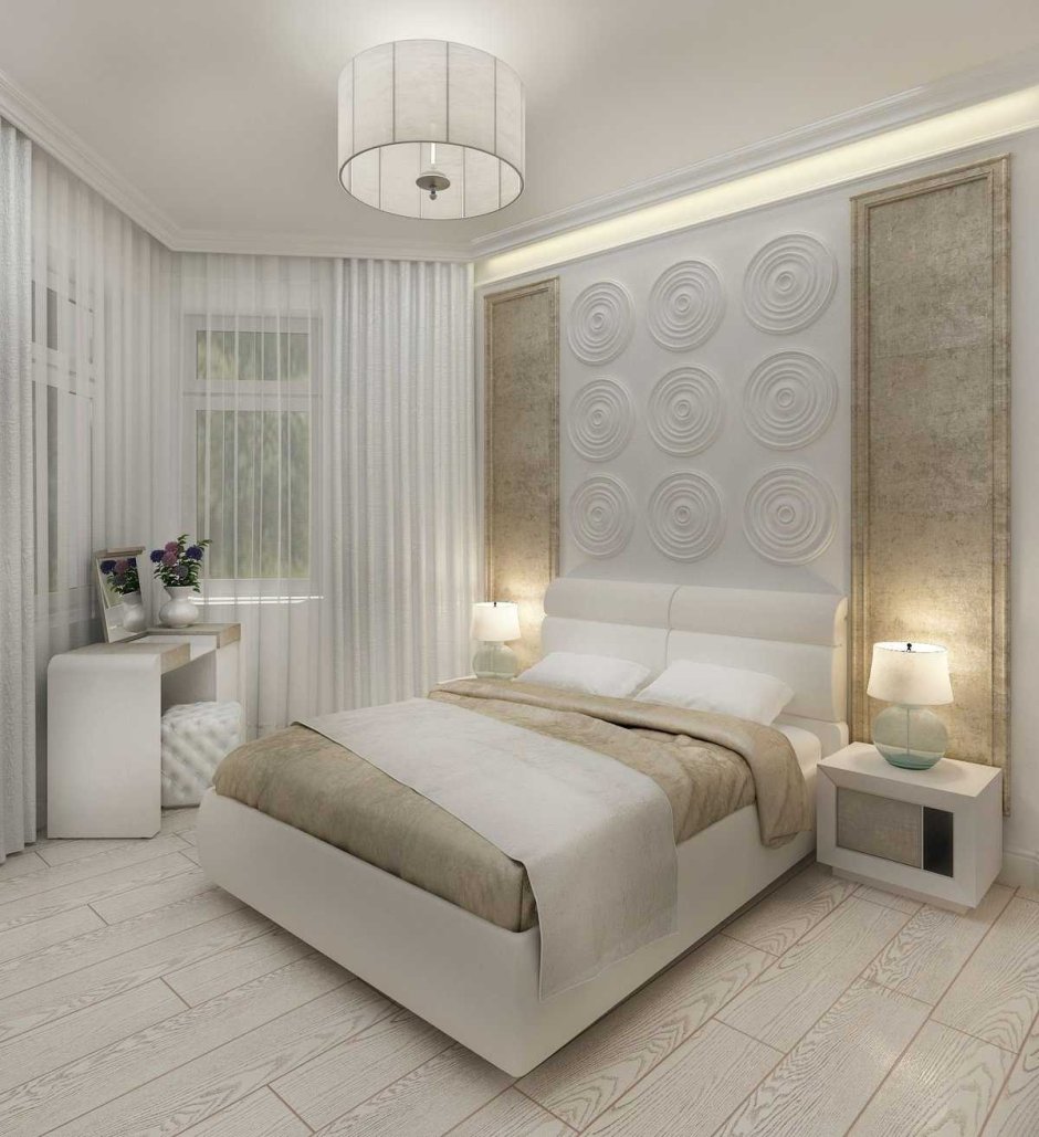 Белая спальня в современном стиле фото 20 кв.м