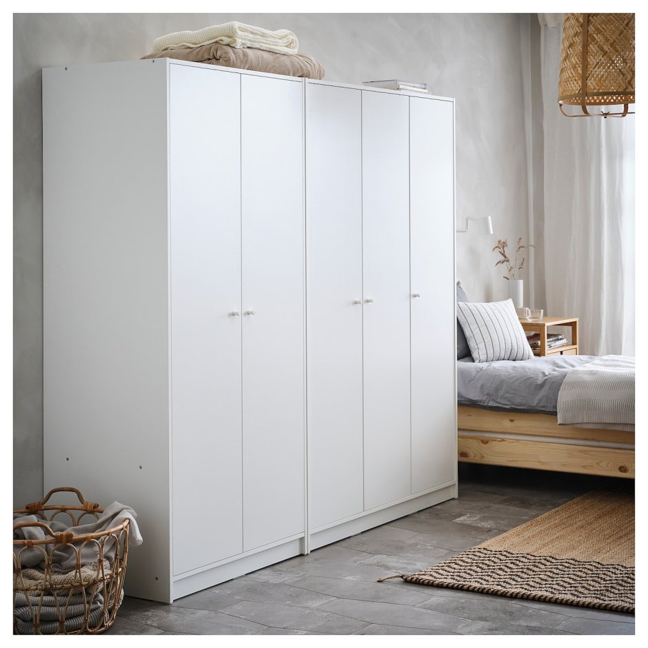 Kleppstad клеппстад гардероб 3-дверный, белый117x176 см