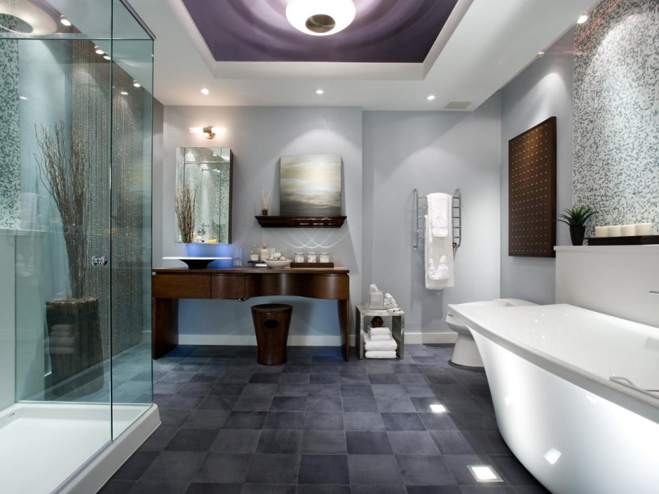 Интерьер ванной комнаты в стиле рококо